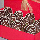 Milk Chocolate Dipped Strawberries Drizzled w/White Chocolate