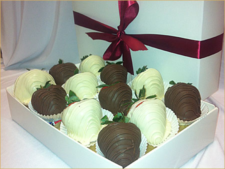 White and Milk Chocolate Dipped Strawberries