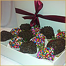 Milk Chocolate & Rainbow Sprinkles Dipped Strawberries‏