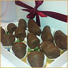 Milk Chocolate Dipped Strawberries and Apple Wedges
