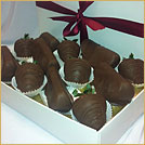 Milk Chocolate Dipped Strawberries, Bananas and Apple Wedges
