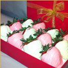 Pink and White Chocolate Dipped Strawberries‏‏‏