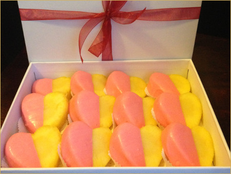 Pink Chocolate Dipped Pineapple Hearts